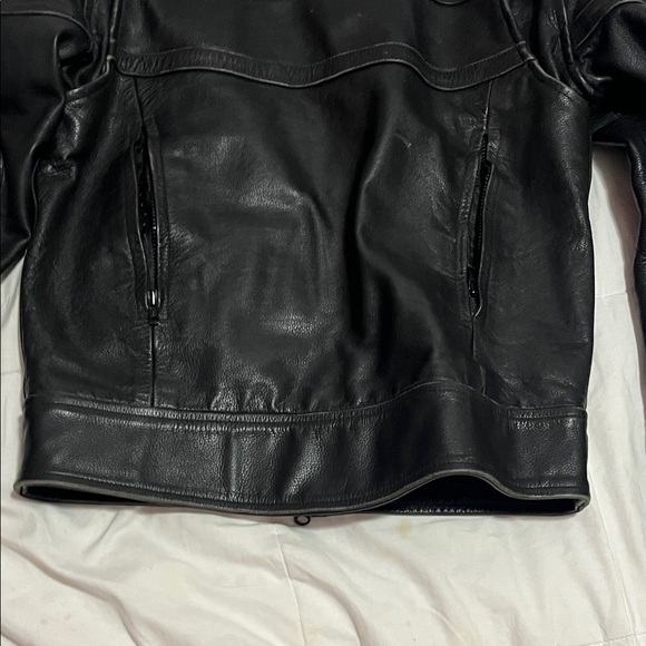 Men's Black Leather Jacket - Picture 12 of 16
